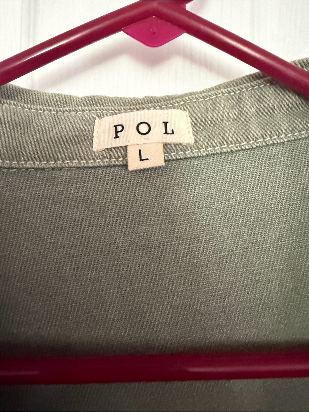 POL Olive Patchwork Button-Up Jacket - Picture 2 of 4